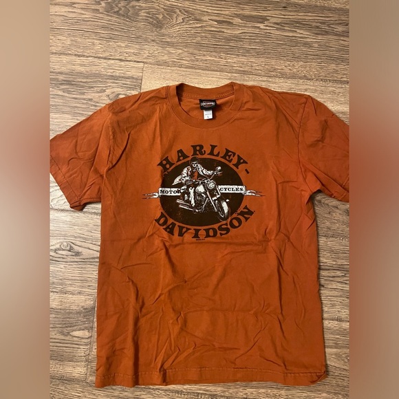Burnt Orange Harley of Myrtle Beach Large Tee - Picture 1 of 2